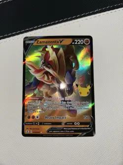 Pokemon Card Zamazenta V 018/025 Ultra Rare Celebrations 25th AnniversaryTCG NM - Image 1