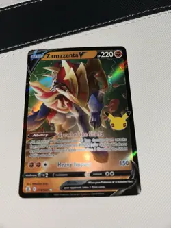 Pokemon Card Zamazenta V 018/025 Ultra Rare Celebrations 25th AnniversaryTCG NM - Image 2