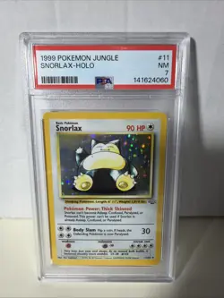 PSA 7 Snorlax Holo Rare Jungle 11/64 Pokemon Card - Image 1
