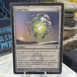 Caged Sun 132 New Phyrexia Rare Regular Artifact Colorless MTG - Image 1