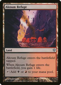 1x Akoum Refuge - NM English MTG - Zendikar - Image 1