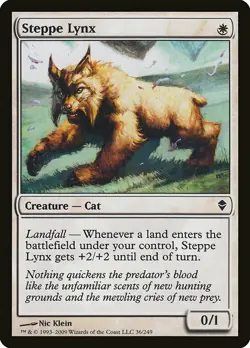 1x Steppe Lynx - NM English MTG - Zendikar - Image 1