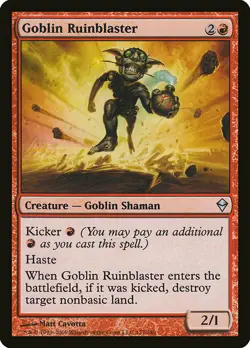 1x Goblin Ruinblaster - NM English MTG - Zendikar - Image 1
