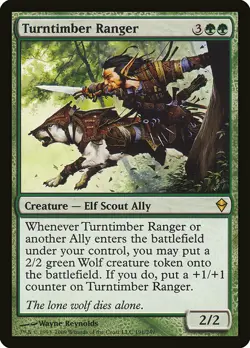 1x Turntimber Ranger - NM English MTG - Zendikar - Image 1