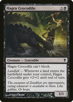 1x Hagra Crocodile - NM English MTG - Zendikar - Image 1