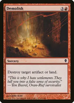 1x Demolish - NM English MTG - Zendikar - Image 1