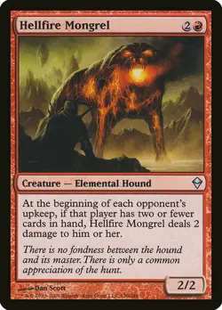 1x Hellfire Mongrel - NM English MTG - Zendikar - Image 1