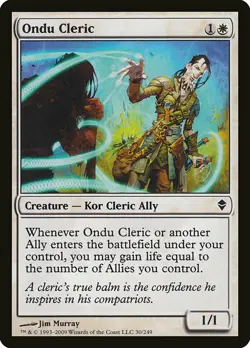 1x Ondu Cleric - NM English MTG - Zendikar - Image 1