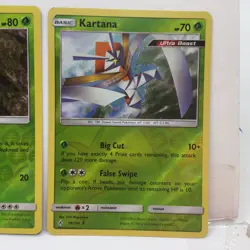 2019 POKEMON 2X CARD LOT KAKUNA 4/181 & KARTANA 19/214 RARE REVERSE HOLO NM TCG - Image 3