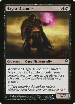 1x Hagra Diabolist - NM English MTG - Zendikar - Image 1