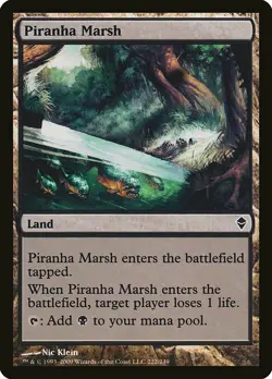 1x Piranha Marsh - NM English MTG - Zendikar - Image 1