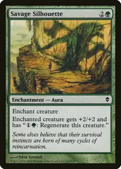 1x Savage Silhouette - NM English MTG - Zendikar - Image 1