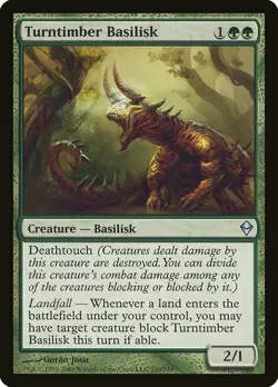 1x Turntimber Basilisk - NM English MTG - Zendikar - Image 1