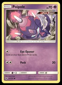 2018 Lost Thunder Set Pokemon Card 107 Poipole LP - Image 1