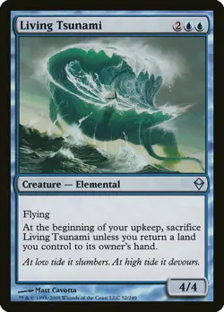 1x Living Tsunami - NM English MTG - Zendikar - Image 1