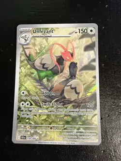 Pokemon TCG Unfezant Illustration Rare Card 150/086 Black Bolt-NM Condition - Image 1