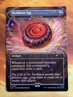 MTG Borderless Mothman Egg - Mesmeric Orb Secret Lair: X Fallout®: Rad​​!! - Image 1