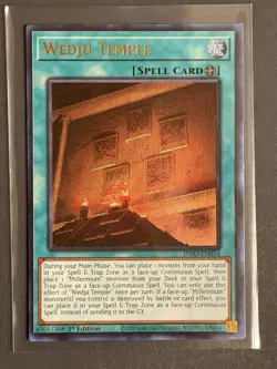 Wedju Temple INFO-EN054 Ultra Rare 1st Edition Yu-Gi-Oh! Near Mint Condition - Image 1