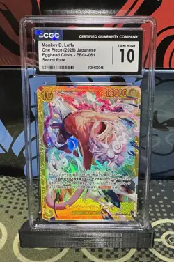 Monkey D. Luffy EB04-061 SEC EGGHEAD CRISIS ONE PIECE Japanese CGC 10 - Image 1
