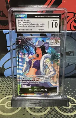One Piece Ms. All Sunday Alternate Art OP14-084 The Azure Sea's Seven CGC 10 - Image 1
