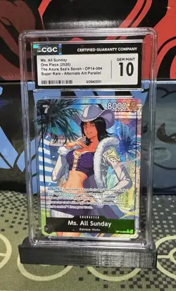One Piece The Azure Sea’s Seven Ms. All Sunday OP14-084 Alt Art English CGC 10 - Image 1