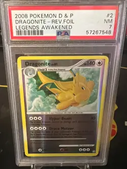 Pokemon Card TCG - Dragonite 2 - Legends Awakened Reverse Foil - PSA 7 - Image 1