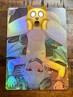🤩Caffeine Critical Full Glory NSFW Holo Emma Fire Breathing Dragon Waifu Card - Image 1