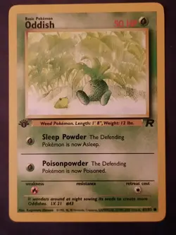 Pokemon Card TCG Oddish 63/82 Team Rocket Regular 1st Edition Card - Image 1