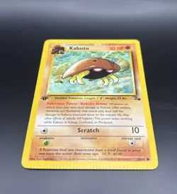 Kabuto 50/62 First Edition Fossil CRIMP ERROR - Pokemon Card NM/LP - Image 2