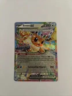 Pokemon Eevee EX TCG Prismatic Evolutions Promo Card Stamped 075/131 - Image 1