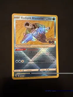 Pokemon Go TCG Radiant Blastoise Holo Card 018/078 - Image 1
