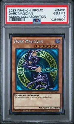 PSA 10 2023 YU-GI-OH! PROMO #EN001 DARK MAGICIAN ADIDAS COLLABORATION - Image 1