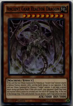 Ancient Gear Reactor Dragon Ultra Rare Structure Deck: Machine Reactor SR03-EN00 - Image 1