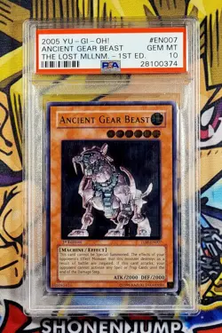 Yu-Gi-Oh! ANCIENT GEAR BEAST 1st Lost Millennium TLM-EN007 PSA 10 Ultimate Rare - Image 1