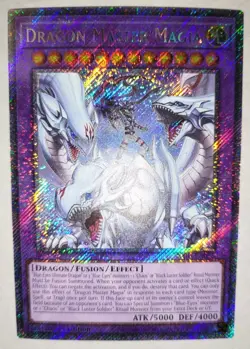 Dragon Master Magia 1st Edition Platinum Secret Rare RA04-EN055 Yu-Gi-Oh - Image 2
