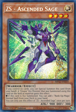 Yu-Gi-Oh! ZS- Ascended Sage Prismatic Secret Rare MP22-EN059 - Image 1