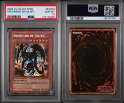 2025 YU-GI-OH! RP02 ARCHFIEND OF GILFER PSA 10 - Image 3