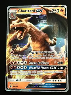 Charizard GX SM195 Sun & Moon Black Star Promo Pokemon Card - Image 1