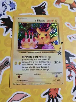 Pokemon Bday Pikachu 24/53 Celebrations Classic Collection Holo Pokemon Card Tcg - Image 1