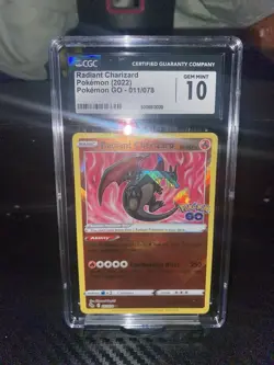 Radiant Charizard Pokemon GO CGC 10 011/078 Holo Radiant Rare English Card - Image 1