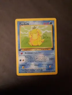 Pokemon Card TCG Psyduck 65/82 1st edition team rocket card VLP-NM - Image 4