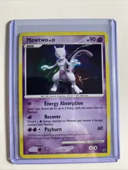 Pokemon Mewtwo Holo Card 9/100 Majestic Dawn TCG 2008 - Image 1