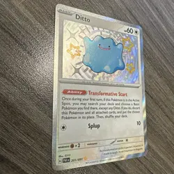 Pokemon TCG Ditto 201/091 Paldean Fates Shiny Ultra Rare Holo Card NM Condition - Image 3