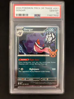2024 POKEMON TCG TRICK OR TRADE #057 GENGAR PSA 10 Mint Graded Card Stamped 🔥🔥 - Image 1
