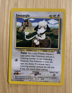 SMEARGLE 2001 POKEMON BLACK STAR PROMO CARD #32 NM - Image 1