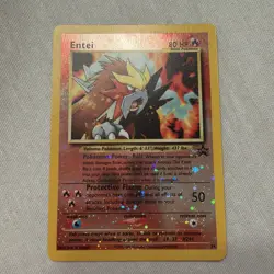 😻 Pokemon ENTEI Black Star Promo Card 34 * REVERSE HOLO * LP - Image 1