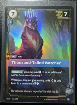 Riftbound League Of Legends Origins Foil Card OGN 116 Thousand Tailed Watcher - Image 1