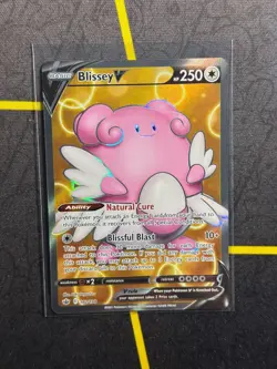 Blissey V 182/198 - Pokemon Chilling Reign Sword Shield Full Art Rare Card NM - Image 1