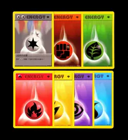 Pokemon 1ST EDITION CHINESE Base Set COMPLETE Non Holo ENERGY Cards #96-102 MINT - Image 1