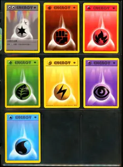 Pokemon 1ST EDITION CHINESE Base Set COMPLETE Non Holo ENERGY Cards #96-102 MINT - Image 2